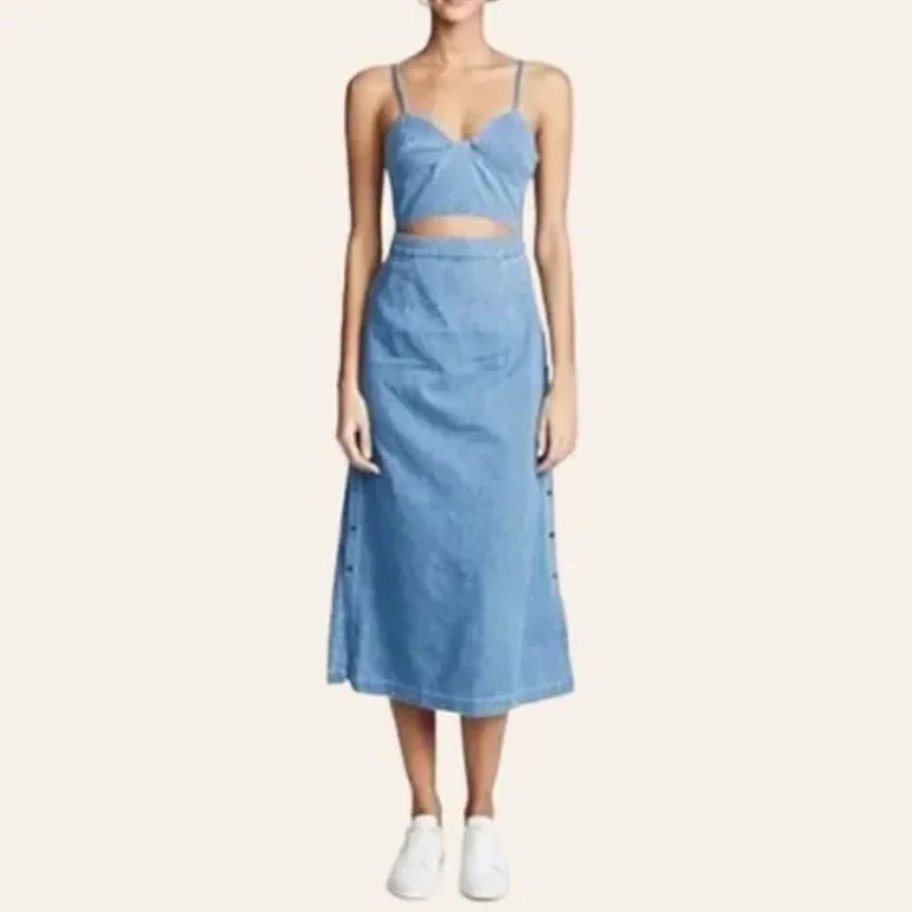 3x1 NYC Denim Cut-out Jeans Dress. Size: Large